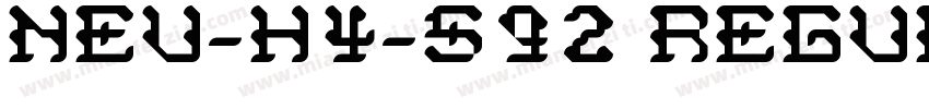 NEU-H4-S92 Regular字体转换